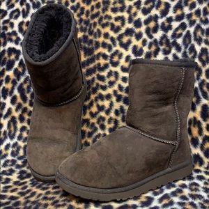 UGGS Brown Suede Boots Kids Size 3 Women’s Size 5